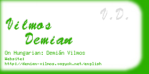 vilmos demian business card